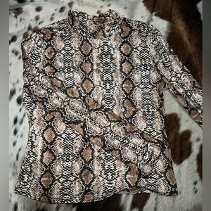 Snakeskin turtleneck